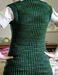 handknit sleeveless pullover ribbed sweater vest; Malabrigo Worsted Merino Yarn color VAA #51