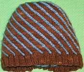 knit hat; Malbrigo Worsted Merino Yarn, color coco #624