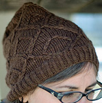 knit hat; Malbrigo Worsted Merino Yarn, color coco #624