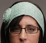 Earwarmer, Headband, Flower free knitting pattern