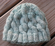 Cabled Baby Hat free knitting pattern