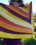 Handknit Shawl/wrap with pattern Samen by Stephen West