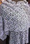 malabrigo silkpaca yarn color pearl knit lace shawl