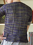 hand knitted cardigan made with Malabrigo Sock Yarn  color candombe