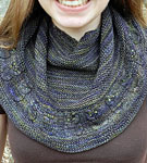 hand knitted scarf/shawl made with Malabrigo Sock Yarn  color candombe