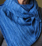 Hand knit shawl/scarf with Malabrigo Merino Sock Yarn color impressionist sky