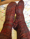 Hand-knit socks with Malabrigo Merino Sock Yarn color marte