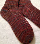 Hand-knit socks with Malabrigo Merino Sock Yarn color marte