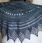 Hand-knit lace shawl/scarf using Malabrigo Merino Sock Yarn color persia