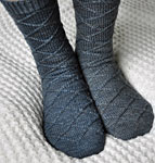 Hand-knit socks using Malabrigo Merino Sock Yarn color persia