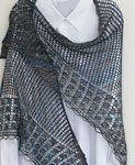 Hand-knit lace shawl/scarf using Malabrigo Merino Sock Yarn color persia