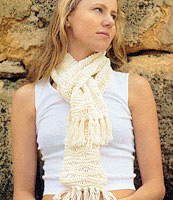 Jo Sharp DESERT GARDEN ARAN COTTON yarn

Lace Textured Scarf pattern, Pattern Book Seven - Family