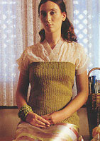 Jo Sharp DK Wool Knitting Yarn.  Ribbed Tube Top knitting pattern.