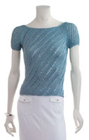 Adrienne Vittadini Celia Diagonal Stitch Tee knitting pattern