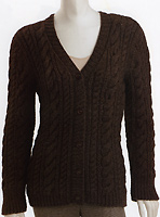 Adrienne Vittadini Fall Collection 2005 vol 26 Donata Cable & Rib cardigan