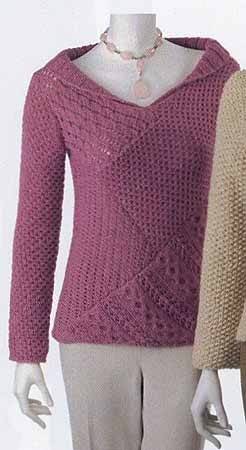 Adrienne Vittadini Natasha knitting yarn , Adrienne Vittadini Natasha  Patchwork Cable Pullover knitting pattern , wool & alpaca yarn