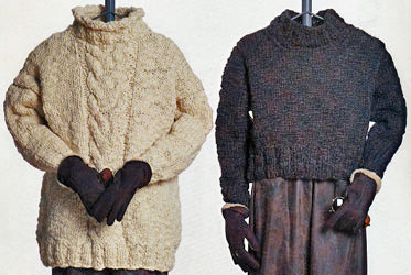 Vittadini Patterns vol 3 Fabianna Cabled Pullover & Fabianna Mock Turtleneck knitting patterns